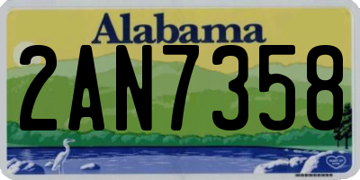 AL license plate 2AN7358