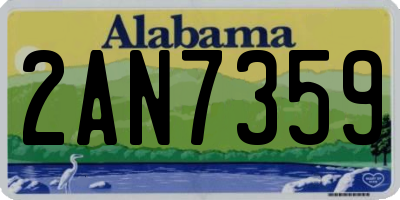 AL license plate 2AN7359