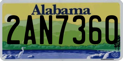 AL license plate 2AN7360