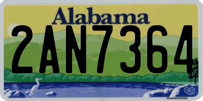 AL license plate 2AN7364