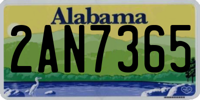AL license plate 2AN7365