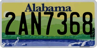 AL license plate 2AN7368