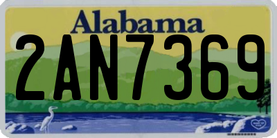 AL license plate 2AN7369