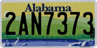 AL license plate 2AN7373