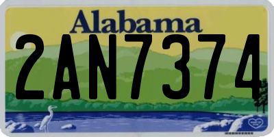 AL license plate 2AN7374