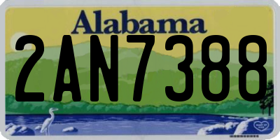 AL license plate 2AN7388
