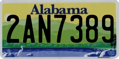 AL license plate 2AN7389