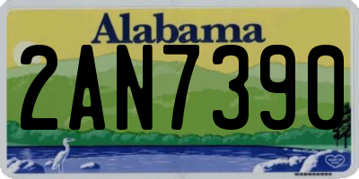 AL license plate 2AN7390