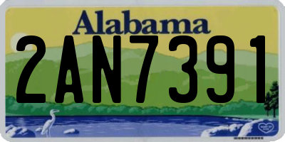 AL license plate 2AN7391