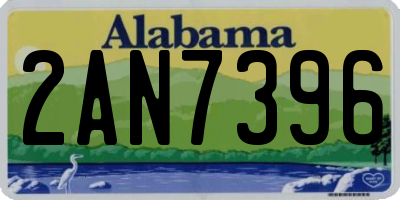 AL license plate 2AN7396