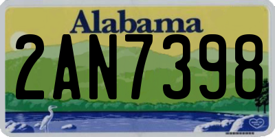 AL license plate 2AN7398