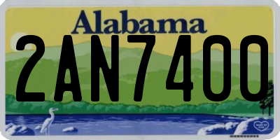 AL license plate 2AN7400