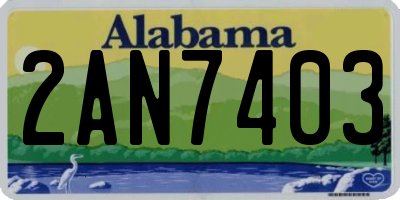 AL license plate 2AN7403