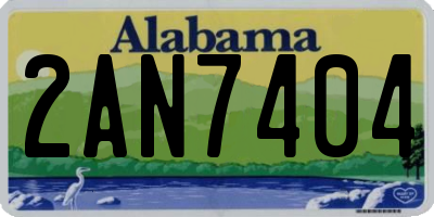 AL license plate 2AN7404