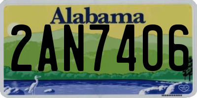AL license plate 2AN7406