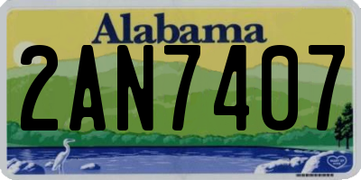 AL license plate 2AN7407