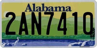 AL license plate 2AN7410