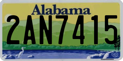 AL license plate 2AN7415