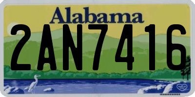 AL license plate 2AN7416
