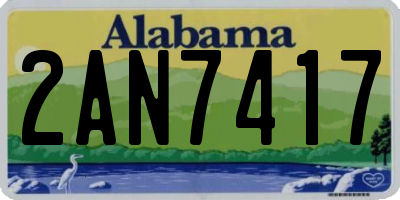 AL license plate 2AN7417