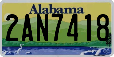 AL license plate 2AN7418