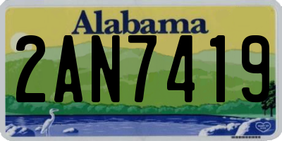 AL license plate 2AN7419