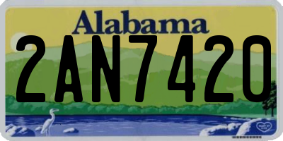 AL license plate 2AN7420