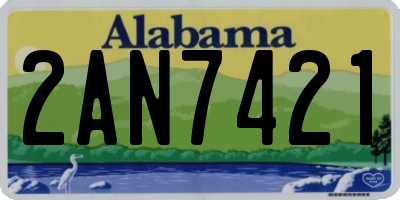 AL license plate 2AN7421