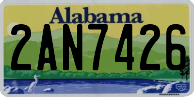 AL license plate 2AN7426
