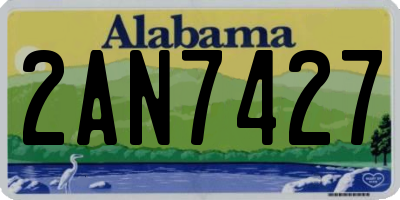 AL license plate 2AN7427