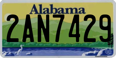 AL license plate 2AN7429