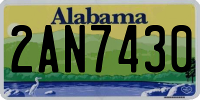 AL license plate 2AN7430