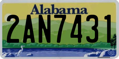 AL license plate 2AN7431