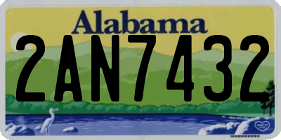 AL license plate 2AN7432