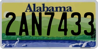 AL license plate 2AN7433