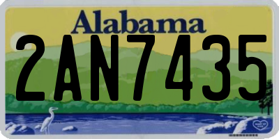 AL license plate 2AN7435
