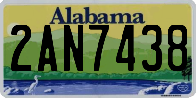 AL license plate 2AN7438