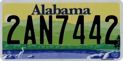 AL license plate 2AN7442