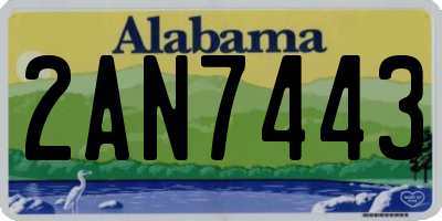 AL license plate 2AN7443