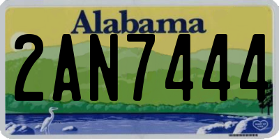 AL license plate 2AN7444