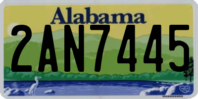 AL license plate 2AN7445