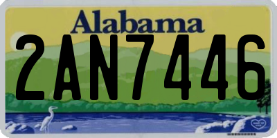AL license plate 2AN7446