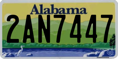 AL license plate 2AN7447