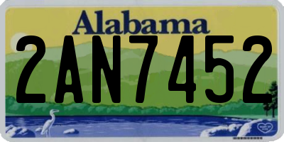 AL license plate 2AN7452