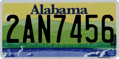 AL license plate 2AN7456