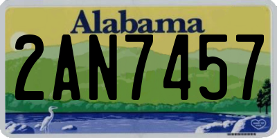 AL license plate 2AN7457