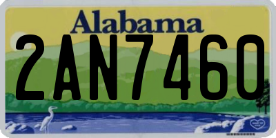 AL license plate 2AN7460