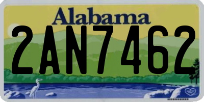 AL license plate 2AN7462