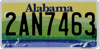 AL license plate 2AN7463