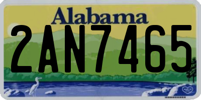 AL license plate 2AN7465